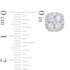 Thumbnail Image 3 of 1 CT. T.W. Cushion Multi Certified Lab-Created Diamond Stud Earrings in 14K White Gold (F/SI2)