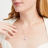 Thumbnail Image 1 of 1 CT. T.W. Cushion Multi Certified Lab-Created Diamond Pendant in 14K White Gold (F/SI2)