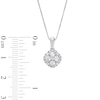 Thumbnail Image 3 of 1 CT. T.W. Cushion Multi Certified Lab-Created Diamond Pendant in 14K White Gold (F/SI2)