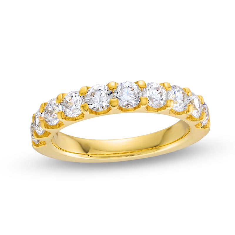 Main Image 1 of 1-1/2 CT. T.W. Diamond Ten Stone Anniversary Band in 10K Gold