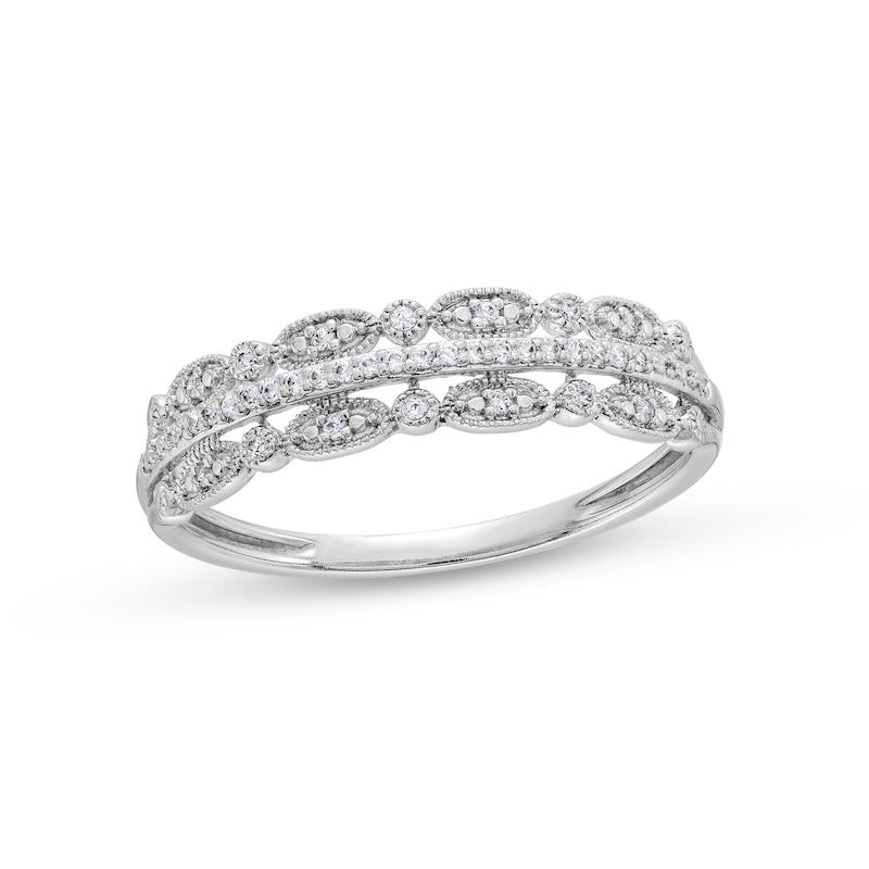 Claw Diamond Band: Trio Stackable Ring  Diamond bands, Stackable wedding  bands, Geometric eternity band