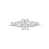 Thumbnail Image 4 of 1-1/2 CT. T.W. Certified Emerald-Cut and Round Diamond Past Present Future® Engagement Ring in 14K White Gold (I/SI2)