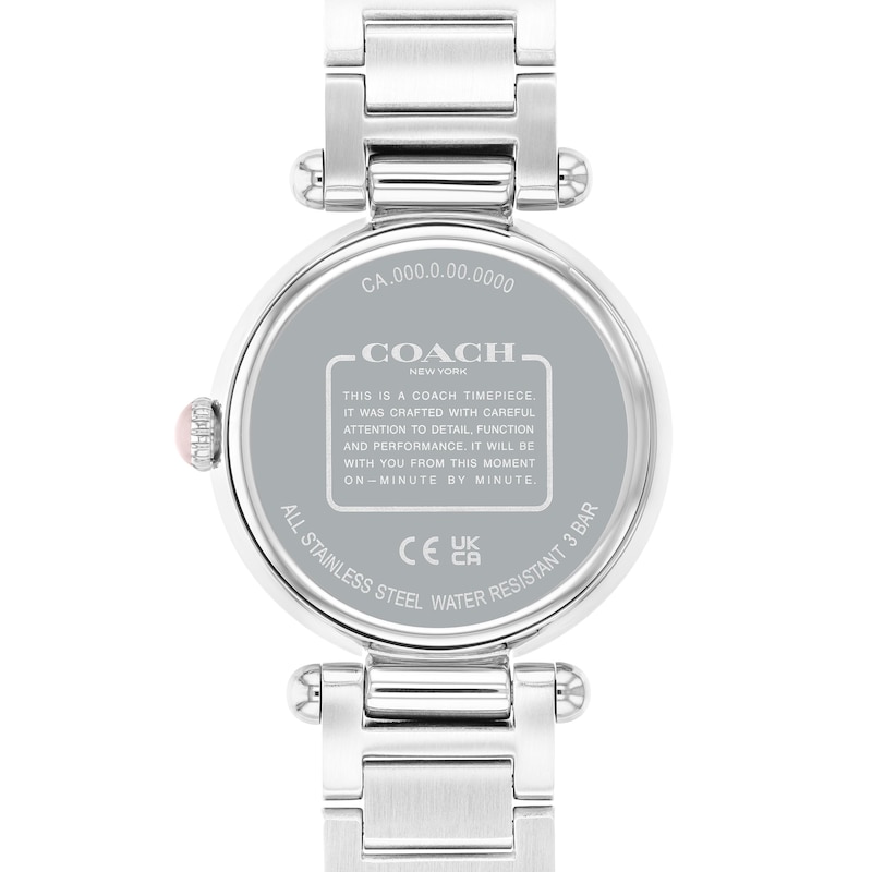 Ladies' Coach Cary Crystal Accent Watch with Pink Mother-of-Pearl Dial (Model: 14504182)