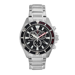 Men's Citizen Eco-Drive® Brycen Chronograph Watch with Black Dial (Model: AT2438-53E)