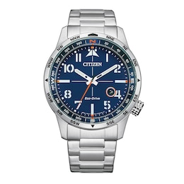 Men's Citizen Eco-Drive® Weekender Watch with Dark Blue Dial (Model: BM7550-52L)