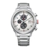 Thumbnail Image 1 of Men's Citizen Eco-Drive® Weekender Chronograph Watch with Silver Dial (Model: CA0736-54A)