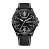 Thumbnail Image 1 of Men's Citizen Eco-Drive® Classic Black Leather Strap Watch with Black Dial (Model: AW0115-03E)