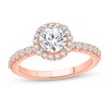 Thumbnail Image 1 of 1-1/2 CT. T.W. Certified Lab-Created Diamond Frame Engagement Ring in 14K Rose Gold (F/VS2)