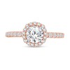 Thumbnail Image 3 of 1-1/2 CT. T.W. Certified Lab-Created Diamond Frame Engagement Ring in 14K Rose Gold (F/VS2)