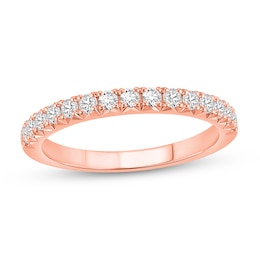 1/2 CT. T.W. Certified Lab-Created Diamond Wedding Band in 14K Rose Gold (F/VS2)