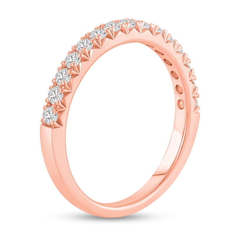 Main Image 2 of 1/2 CT. T.W. Certified Lab-Created Diamond Wedding Band in 14K Rose Gold (F/VS2)