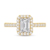 Thumbnail Image 3 of 1-1/2 CT. T.W. Emerald Certified Lab-Created Diamond Frame Engagement Ring in 14K Gold (F/VS2)