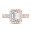 Thumbnail Image 3 of 2 CT. T.W. Emerald Certified Lab-Created Diamond Frame Engagement Ring in 14K Rose Gold (F/VS2)