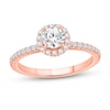 Thumbnail Image 1 of 3/4 CT. T.W. Certified Lab-Created Diamond Frame Engagement Ring in 14K Rose Gold (F/VS2)