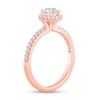 Thumbnail Image 2 of 3/4 CT. T.W. Certified Lab-Created Diamond Frame Engagement Ring in 14K Rose Gold (F/VS2)