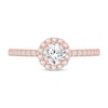 Thumbnail Image 3 of 3/4 CT. T.W. Certified Lab-Created Diamond Frame Engagement Ring in 14K Rose Gold (F/VS2)