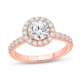 2-1/4 CT. T.W. Certified Lab-Created Diamond Frame Engagement Ring in 14K Rose Gold (F/VS2)