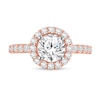 Thumbnail Image 3 of 2-1/4 CT. T.W. Certified Lab-Created Diamond Frame Engagement Ring in 14K Rose Gold (F/VS2)