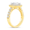 Thumbnail Image 2 of 2-1/2 CT. T.W. Princess Certified Lab-Created Diamond Cushion Frame Engagement Ring in 14K Gold (F/VS2)