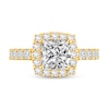 Thumbnail Image 3 of 2-1/2 CT. T.W. Princess Certified Lab-Created Diamond Cushion Frame Engagement Ring in 14K Gold (F/VS2)