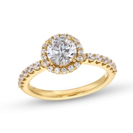 1-1/2 CT. T.W. Certified Lab-Created Diamond Frame Engagement Ring in 14K Gold (F/VS2)