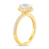 Thumbnail Image 2 of 1-1/2 CT. T.W. Oval Certified Lab-Created Diamond Frame Engagement Ring in 14K Gold (F/VS2)