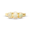 Thumbnail Image 4 of Oval Opal and Diamond Accent Three Stone Ring in 10K Gold