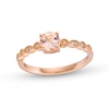 Thumbnail Image 0 of Morganite and Diamond Accent Art Deco Ring in 10K Rose Gold