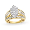 Thumbnail Image 1 of 1-1/2 CT. T.W. Marquise-Shaped Multi-Diamond Engagement Ring in 10K Gold