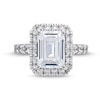 Thumbnail Image 4 of 4 CT. T.W. Emerald-Cut Certified Lab-Created Diamond Frame Engagement Ring in 14K White Gold (F/VS2)