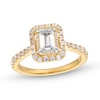 Thumbnail Image 1 of Vera Wang Love Collection 1-1/3 CT. T.W. Emerald-Cut Diamond Double Frame Engagement Ring in 14K Gold