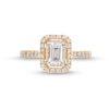 Thumbnail Image 4 of Vera Wang Love Collection 1-1/3 CT. T.W. Emerald-Cut Diamond Double Frame Engagement Ring in 14K Gold