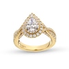 Thumbnail Image 1 of Vera Wang Love Collection 1-5/8 CT. T.W. Pear Framed Diamond Engagement Ring in 14K Gold (I/SI2)