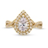 Thumbnail Image 4 of Vera Wang Love Collection 1-5/8 CT. T.W. Pear Framed Diamond Engagement Ring in 14K Gold (I/SI2)