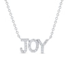 Thumbnail Image 0 of 1/10 CT. T.W. Diamond "JOY" Necklace in Sterling Silver - 17.5"