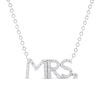 Thumbnail Image 1 of 1/10 CT. T.W. Diamond &quot;MRS.&quot; Necklace in Sterling Silver - 17.5&quot;