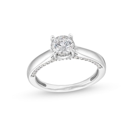 1 CT. T.W. Diamond Edge Engagement Ring in 14K White Gold (I/I2)