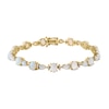 Thumbnail Image 0 of EFFY™ Collection Opal and 3/8 CT. T.W. Diamond Line Bracelet in 14K Gold