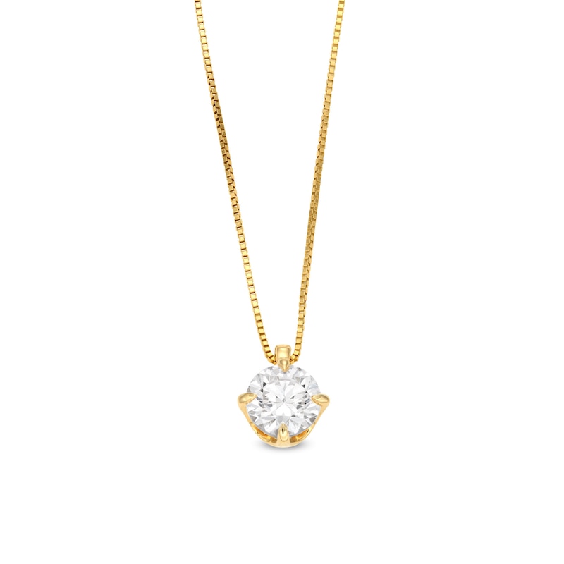 Main Image 1 of 1/2 CT. Certified Lab-Created Diamond Solitaire Pendant in 14K Gold (F/SI2)