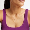 Thumbnail Image 2 of 1/3 CT. T.W. Diamond Heart and Cross Double Strand Necklace in Sterling Silver with 18K Gold Plate