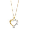 Thumbnail Image 1 of 1/4 CT. T.W. Diamond Shadow Heart Pendant in 10K Gold