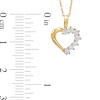 Thumbnail Image 3 of 1/4 CT. T.W. Diamond Shadow Heart Pendant in 10K Gold