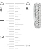 Thumbnail Image 3 of 1/5 CT. T.W. Diamond Double Row Huggie Hoop Earrings in Sterling Silver