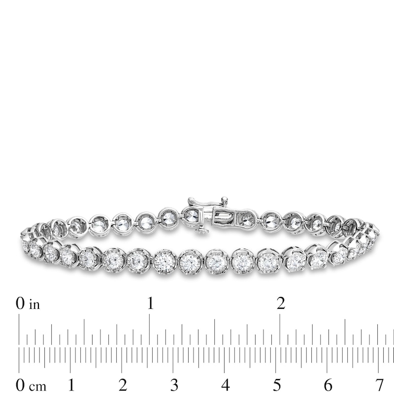 4 CT. T.W. Certified Lab-Created Diamond Tennis Bracelet in 10K White Gold (I/SI2)