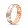 Thumbnail Image 3 of Men's 6.0mm Engravable Brushed Satin Band in 14K Two-Tone Gold (1 Line)