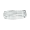 Thumbnail Image 1 of Men's 6.0mm Engravable Brushed Satin Band in 14K White Gold (1 Line)