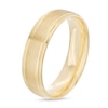 Thumbnail Image 3 of Men's 6.0mm Engravable Brushed Satin Band in 14K Gold (1 Line)