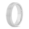 Thumbnail Image 1 of Men's 6.0mm Stepped Wedding Band in White Tungsten