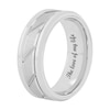 Thumbnail Image 2 of Men's 8.0mm Comfort Fit Diagonal Grooved Tungsten Wedding Band