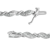 Thumbnail Image 3 of 1/4 CT. T.W. Diamond Braid Bracelet in 10K White Gold - 7.25&quot;